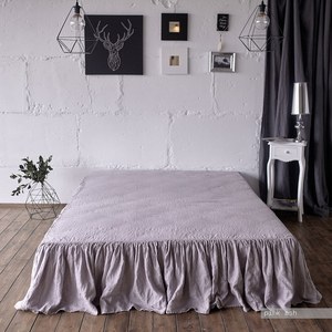 Jupe de lit Queen en lin personnalisée avec option d'utilisation à la maison et à l'hôtel pour la personnalisation - Product Image 6