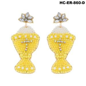 ต่างหูลูกปัดที่สร้างสรรค์และมีดีไซน์ลูกปัดแก้วสดใสเหมาะสำหรับผู้หญิง - Product Image 6