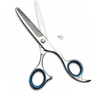 Professional Hair Thinning Scissors Stainless Steel Barber Cutting <b>Shears</b> Salon Hairdressing <b>Tool</b> Blue Handle Premium Quality - Product Image 3