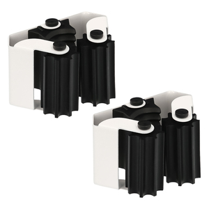 Supporto per scopa adesivo/a vite (confezione blister da 2) - Product Image 1