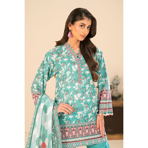 Traje Salwar Kameez de 3 Piezas en Algodón Khaddar Estampado con Dupatta para Festivales, Ropa Étnica, Estilo Pakistaní, Vestido Indio SD-52253 - Product Image 4