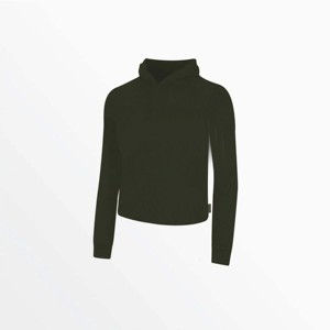 Sweat à capuche court en polaire Sherpa pour femmes de qualité supérieure-Pull confortable et confortable-Idéal pour le temps froid et les tenues à la mode - Product Image 1