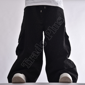 Pantalon de ski baggy pour hommes imperméable unisexe ample jambe large Cargo pantalon de snowboard coupe-vent fermeture à glissière Vente en gros sur mesure - Product Image 1