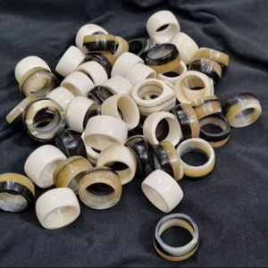 Anneaux de serviette en corne polie brillante de meilleure qualité pour les mariages accessoires de décoration de table maison jardin vaisselle café vin ensembles - Product Image 3