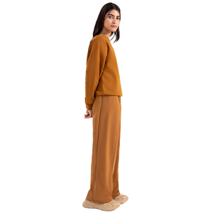 Vente en gros 2025 Sweat-shirt de haute qualité pour femmes Nouveau style décontracté à la mode pour l'automne hiver Couleurs unies avec logo personnalisé sur le devant - Product Image 5
