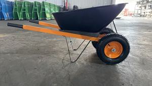 निर्माण निर्माण 210 लिए ठोस पहियों के साथ एल प्लास्टिक व्हीलबारो के साथ एल प्लास्टिक व्हीलबारो सीधे हैंडल बैरो गाड़ी - Product Image 3