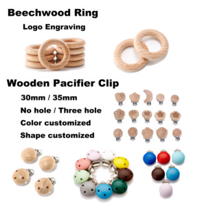 Anneaux en bois massif non finis COMPASS en hêtre naturel, écologiques, style Art Déco, pour mariage, Pâques, décoration murale et maison - Vente en gros - Product Image 4