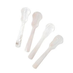 Cuillère en coquille naturelle d'eau douce, polie à la main, pour caviar, café, fromage et sauces - Product Image 2