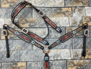 Selle de course pour cheval en cuir de vache d'Argentine à prix avantageux, avec bride, collier de poitrail et rênes, style western, personnalisable - Product Image 4