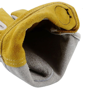 Gants de soudure en cuir personnalisés de haute qualité avec protection UV et fermeture auto-agrippante antidérapante pour usage extérieur pour hommes - Product Image 3