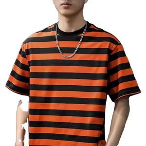 Nueva Camiseta de Hombre Premium y Elegante, 100% Algodón, Estilo Urbano, Hombros Caídos, Ajuste Holgado, Ideal para el Verano - Product Image 1