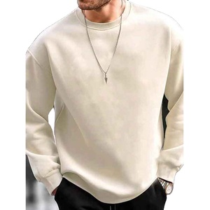Sweat-shirt couleur kaki uni à la mode Sweat-shirt avec logo personnalisé Pull-over de haute qualité Sweat-shirt sans capuche pour hommes - Product Image 1
