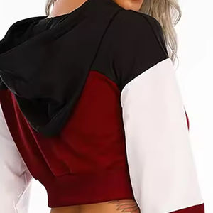 Vêtements de sport à logo personnalisé sweat pour femme pull à capuche de gymnastique sweat à capuche pour femme sweat court décontracté pour femme sweat à capuche haut court - Product Image 3