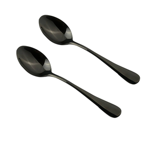 Cucharas de café y helado de acero inoxidable con logotipo personalizado al por mayor, material de acero con mango corto reflejado - Product Image 3