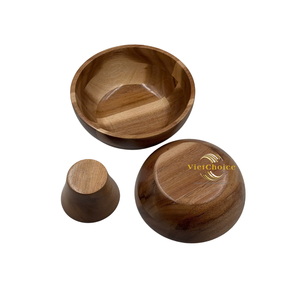 Tazón de Madera Maciza Resistente a la Humedad y Duradero, Utensilio de Cocina - Product Image 1