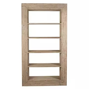 Reproducción antigua de madera de pino recuperada, librería multifuncional con incrustaciones de hueso, consola de lavado blanca rústica para hospital escolar - Product Image 2