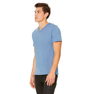 T-shirt à col en V avec logo personnalisé Nouvelle arrivée T-shirt personnalisé - Product Image 3