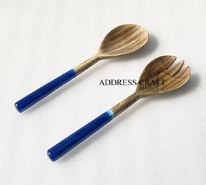 Juego de servidor de ensalada de calidad superior de gran oferta hecho de material de madera en accesorios de cocina a precio mayorista disponible para exportación - Product Image 2
