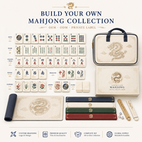 Ensemble de Mahjong Américain Marque Privée Tuiles Acryliques Personnalisées Tapis Supports Sacs Emballage 4 Joueurs Fabricant OEM ODM Vente en Gros