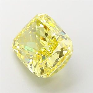 Diamante radiante cultivado en laboratorio, gema suelta, corte cojín, color amarillo vivo, certificado, tipo CVD, brillo deslumbrante, joyería fina atemporal. - Product Image 5
