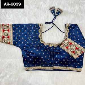 Chemisier à broderie lourde pour femmes ethniques indiennes Beautiful Latkans Ready-Made Bridal Work Pure Crobran Silk for Indian Pakistanais - Product Image 3