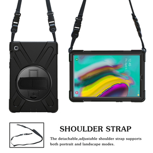Étui de protection pour tablette Armure robuste Étui pour tablette antichoc avec dragonne réglable à 360 degrés pour la surface de l'ipad de la tablette Samsung - Product Image 3