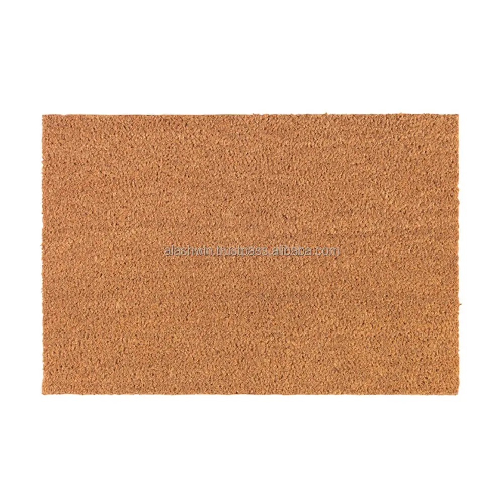 High Quality PVC backed coir mats 45*75 cm Natural Coir Solid Brown Rectangular Door Mat export from India