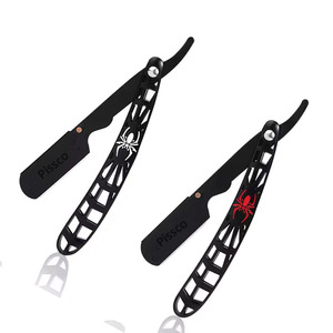 Nouvelle Arrivée Rasoir Pliant Droit en Acier Inoxydable à Marque Privée pour Hommes, Rasoir à Barbe Personnalisable avec Logo - Product Image 2