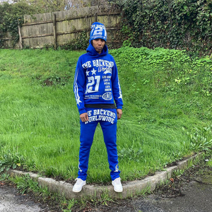 OEM Wholesale Unisex Custom Two-Piece Winter Tracksuit Set Breathable Printed Cotton <b>Polyester</b> <b>Jogger</b> Sweat Suit Rhinestone - Product Image 4