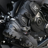 Bottes de moto noires sur mesure, meilleures chaussures décontractées pour cruiser, bottes de moto imperméables économiques, chaussures de moto respirantes pour la course