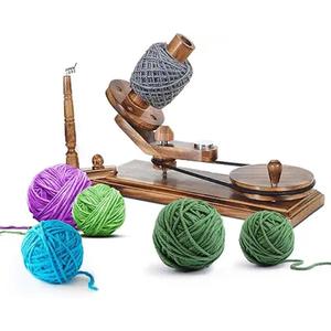 Bobinadoras de hilo de bolas de madera multicolores adecuadas para bobinado de bolas de hilo Ideal para manualidades de agujas y tiendas de hilo de la India - Product Image 5