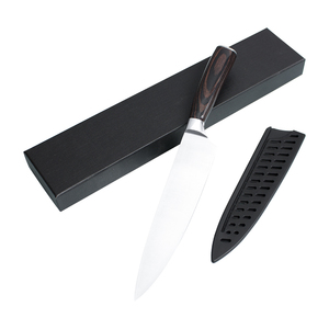 Couteau de chef de cuisine en acier inoxydable à haute teneur en carbone avec manche en bois de Pakka personnalisé de haute qualité OEM ODM Service en gros - Product Image 2