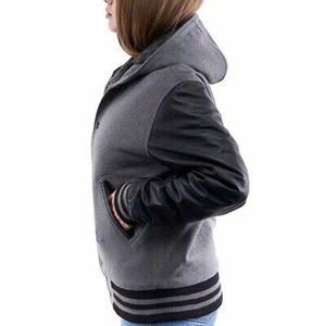 Sweat-shirt à capuche en cuir de haute qualité, taille plus, allongé, avec fermeture éclair, style sweat-shirt, vêtements de sport d'hiver, fabrication sur mesure OEM - Product Image 2