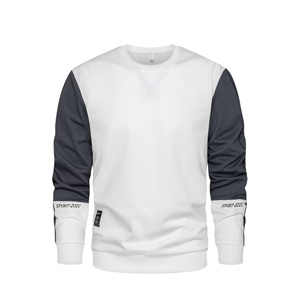 Sweat-shirt à col rond uni personnalisé pour homme, 100 % coton molletonné, avec logo sérigraphié, anti-boulochage, vente en gros - Product Image 3