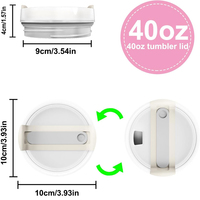 Couvercles de gobelets étanches en gros de vente chaude pour couvercles de remplacement de tasse pour gobelet H2.0 40 oz avec couvercle de poignée pour tasse