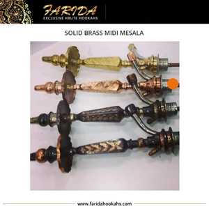 Cachimbas de Vidrio de Lujo Farida, Estilo Faraónico Mesala, Latón Macizo, Shisha Única con Grabado a Mano, Manguera de Laca de Alta Calidad - Product Image 2