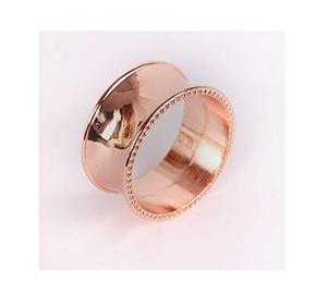 Rond de serviette en aluminium uni Qualité supérieure Porte-serviettes fait main Plaqué or rose Rond de serviette de luxe abordable - Product Image 1