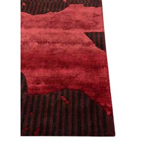 Alfombra Adrift de Lana y Viscosa con Patrón Abstracto, Tejida a Mano, Roja y Naranja, Tamaño 9x12, para Decoración de Sala de Estar, Tra-15224 - Product Image 4