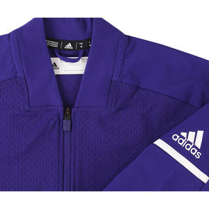 Vestes à fermeture éclair à col rond pour homme Adidas Couleur : violet/blanc 100% authentique - Product Image 4
