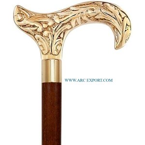 Oro brillante pulido elegante arte creativo lujo hecho a mano bastón admirable diseño clásico nuevo estilo bastón - Product Image 2