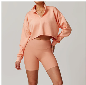 Conjunto de Yoga para Mujer Activa, Top Corto Sólido de Alta Calidad con Soporte y Pantalones Cortos de Cintura Alta con Tela Transpirable 100% Algodón 2026 - Product Image 5