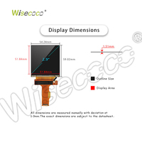 2,9 Zoll 1440*1440 TFT LCD-Bildschirm LCD-Anzeigemodul mit MIPI-Schnittstelle 40-Pin-Steuerplatine für AR VR Box Headset