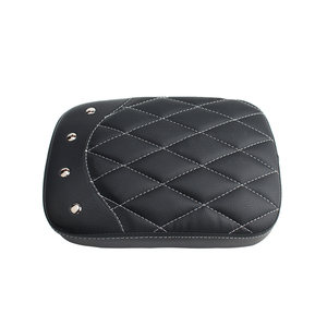 Cojín de asiento de almohada de cuero negro personalizado para Honda Yamaha Bobber <span class=keywords><strong>Chopper</strong></span> Sportster conductor delantero motocicleta cojín respaldos - Product Image 6