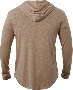 Sweat à capuche de sport d'entraînement à manches longues t-shirt de course décontracté pull à séchage rapide chemises à capuche athlétiques pour hommes - Product Image 2