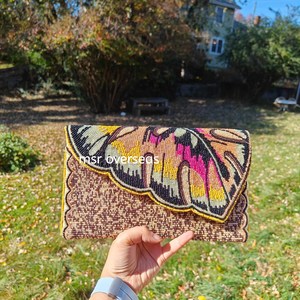 2025 Style dames fête sacs de soirée Satin femmes perlé porte-monnaie perlé portefeuille - Product Image 3