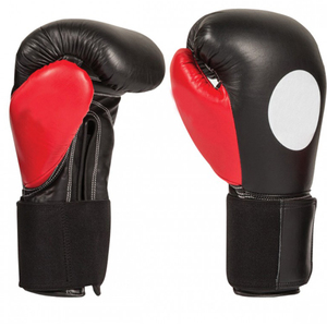 ถุงมือชกมวยแบบเต็มนิ้ว16ออนซ์สำหรับผู้ชายทำจากหนังผลิตจากปากีสถาน - Product Image 4