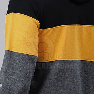 เสื้อฮู้ดผู้ชายผ้าฝ้ายโพลีเอสเตอร์สีพื้นมีซิป,เสื้อฮู้ดทำจากผ้าฟลีซ - Product Image 5