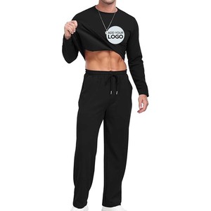 Survêtements pour hommes ensemble 2 pièces mode impression 3D sport survêtement ensemble manches longues col rond sweat et pantalon ensemble - Product Image 4