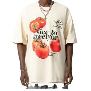 Heavy Weight 100% Cotton Men T shirt T Shirts Custom Digital Printing Reactive Fabric Printing