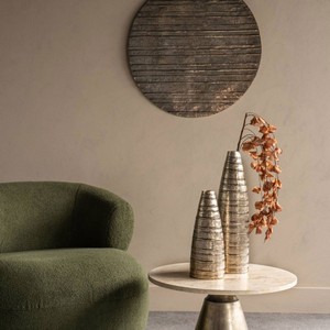 แจกันแหวนทองแจกันอลูมิเนียมทำมือขนาดเล็กพร้อมแหวนเอฟเฟกต์สีทองและสีเงินสำหรับตกแต่งบ้าน - Product Image 2